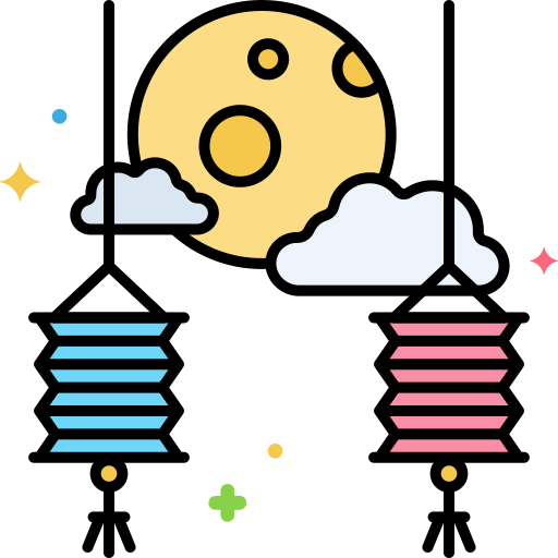 Moon festival Flaticons Lineal Color icon