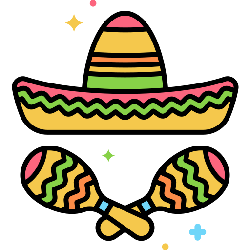 cinco de mayo Flaticons Lineal Color ikona