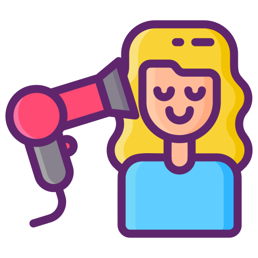 Hair styling Flaticons Lineal Color icon