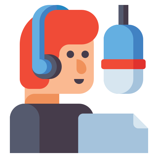 voice over Flaticons Flat icoon
