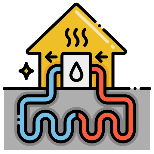 energia geotermalna Flaticons Lineal Color ikona