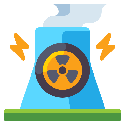 energía nuclear Flaticons Flat icono