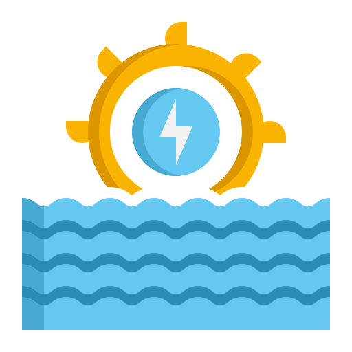 energia wodna Flaticons Flat ikona