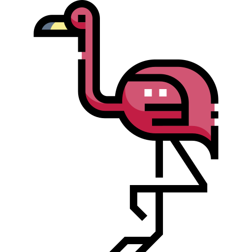 Flamingo Detailed Straight Lineal color icon