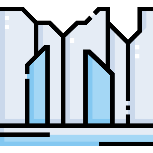 glaciar Detailed Straight Lineal color icono