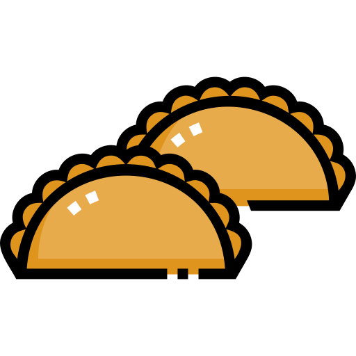 empanada Detailed Straight Lineal color icono