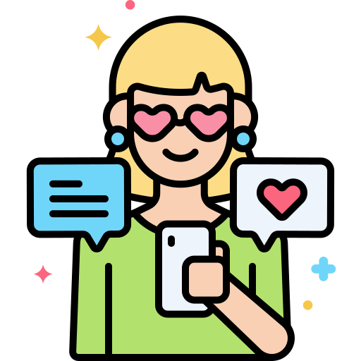 influencer Flaticons Lineal Color ikona