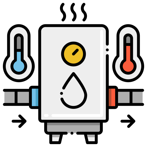 calentador de agua Flaticons Lineal Color icono