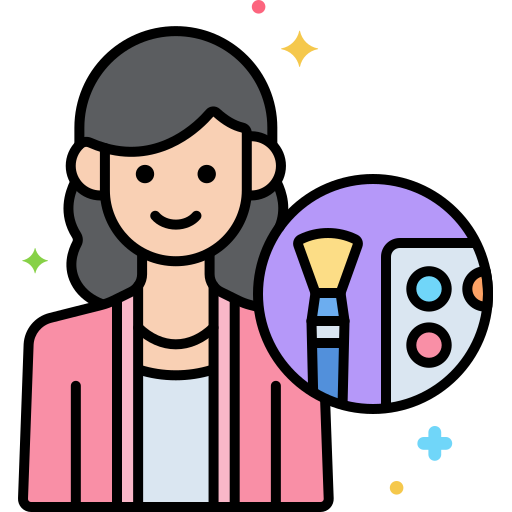 Make up artist Flaticons Lineal Color icon
