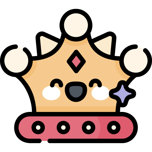 corona Kawaii Lineal color icona