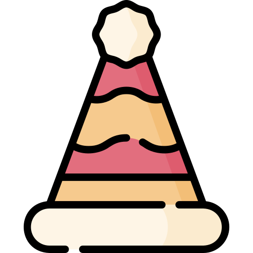 sombrero de fiesta Kawaii Lineal color icono
