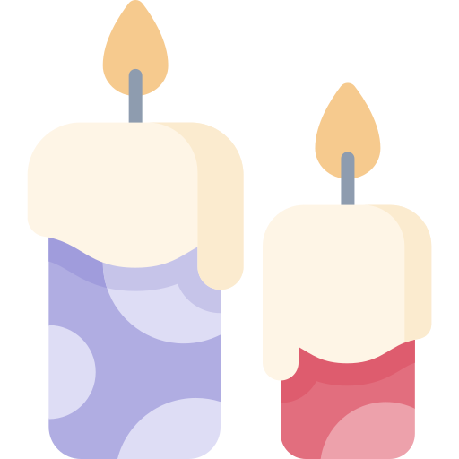 candele Kawaii Flat icona