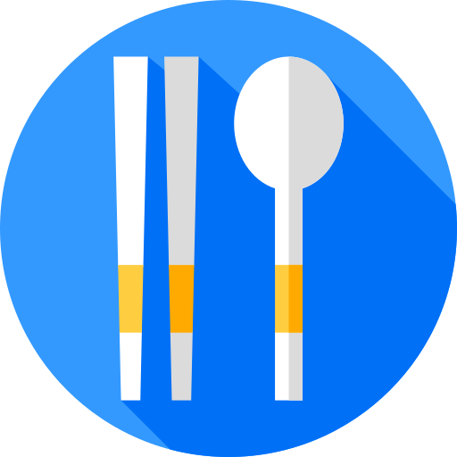 Chopsticks Flat Circular Flat icon