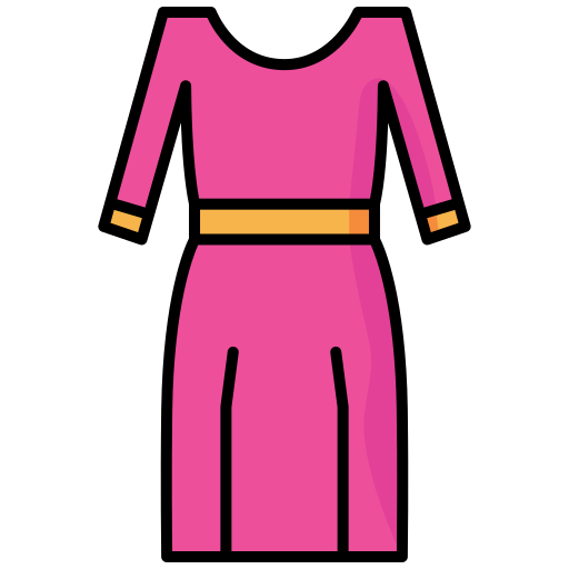 vestido largo Generic Outline Color icono