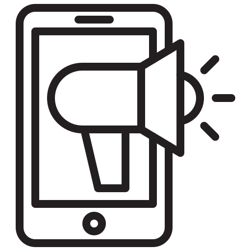 marketing mobile Toempong Outline Icône