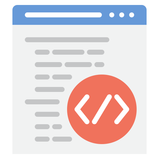 웹 코딩 Toempong Flat icon