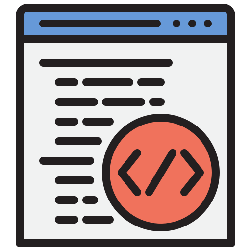 웹 코딩 Toempong Lineal color icon