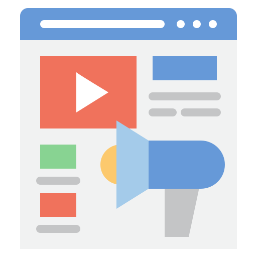 Video marketing Toempong Flat icon