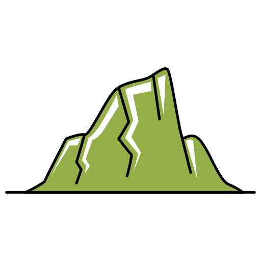 montaña Generic Outline Color icono