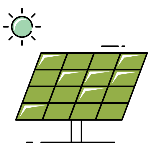 energía solar Generic Outline Color icono