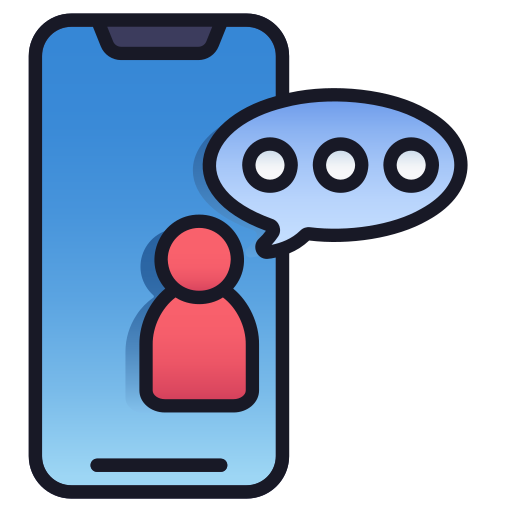 chat móvil Generic Outline Color icono