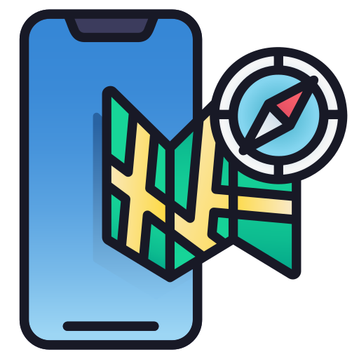 mobile karte Generic Outline Color icon