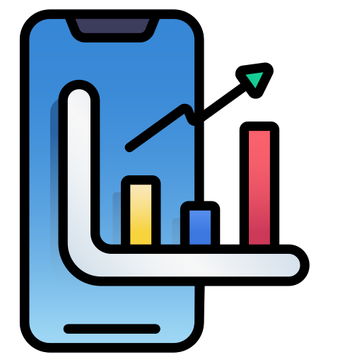 株価チャート Generic Outline Color icon