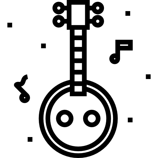gitara Detailed Straight Lineal ikona