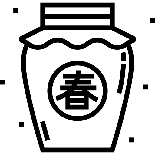 wino ryżowe Detailed Straight Lineal ikona