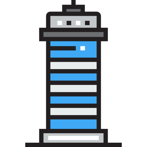torre de luz Detailed Straight Lineal color icono
