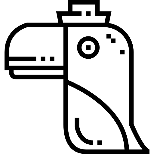 papuga Detailed Straight Lineal ikona