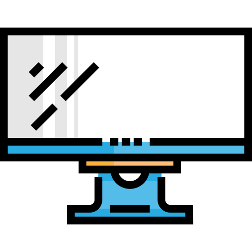 monitor Detailed Straight Lineal color ikona