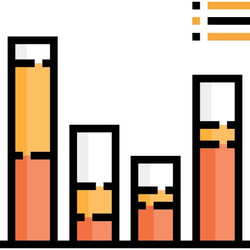 gráfico de barras Detailed Straight Lineal color icono
