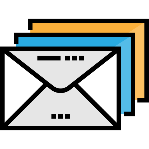 correo electrónico Detailed Straight Lineal color icono