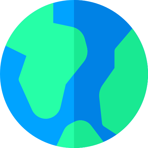mapa del mundo Basic Rounded Flat icono
