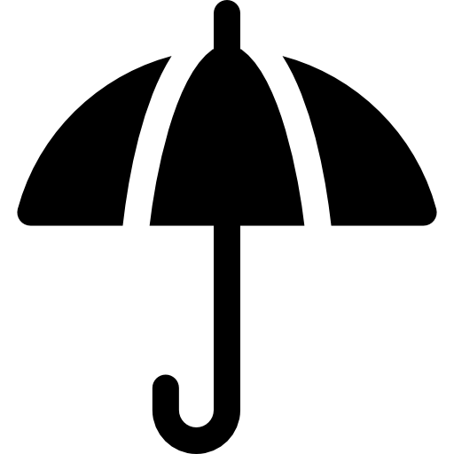 guarda-chuva Basic Rounded Filled Ícone