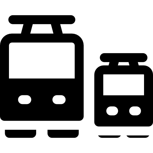Buses Basic Rounded Filled icon