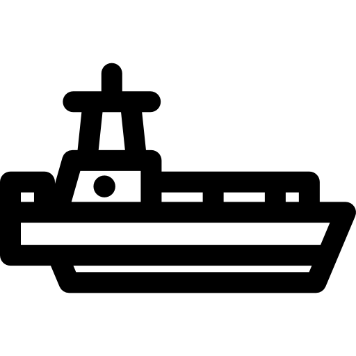 Грузовое судно Basic Rounded Lineal иконка