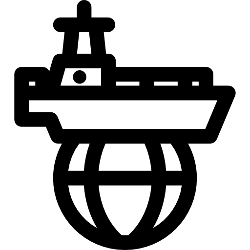statek towarowy Basic Rounded Lineal ikona