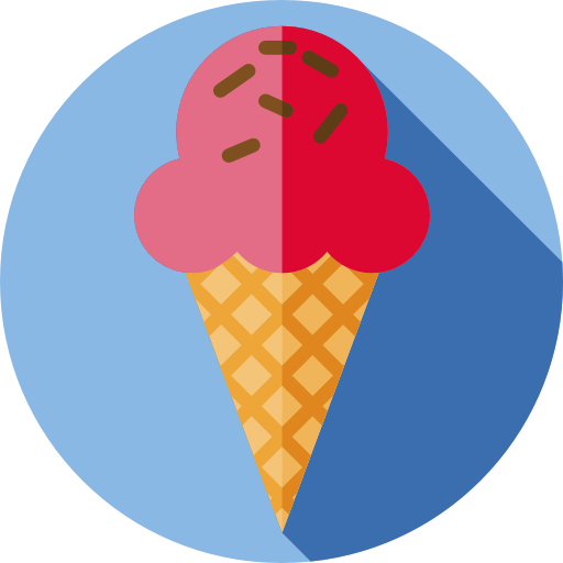 helado Flat Circular Flat icono