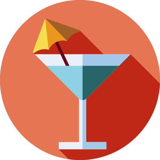 cocktail Flat Circular Flat Icône