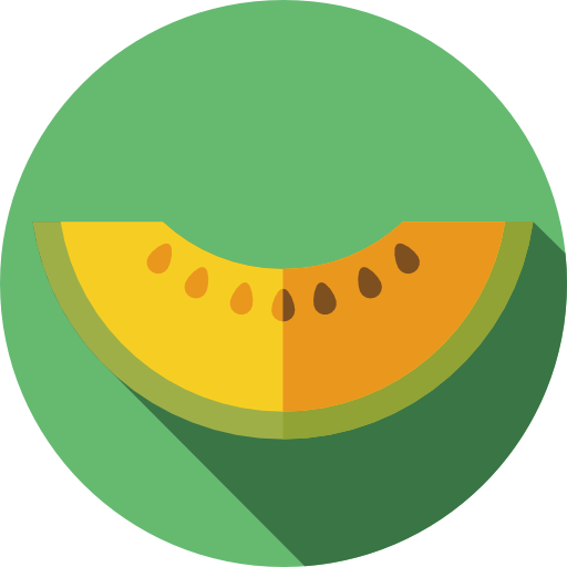 melón Flat Circular Flat icono