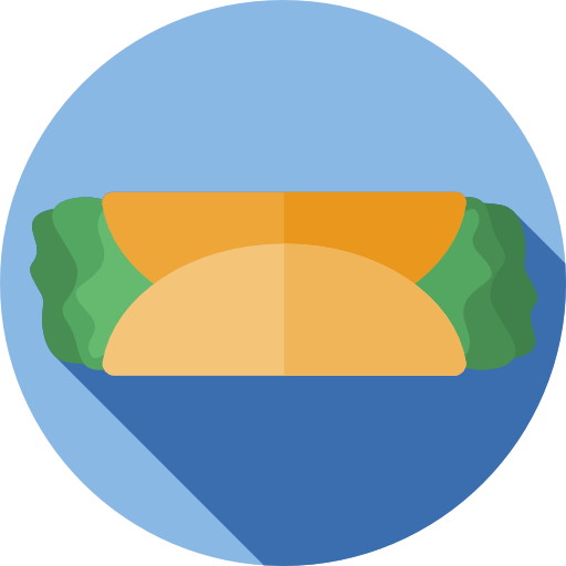 burrito Flat Circular Flat Ícone