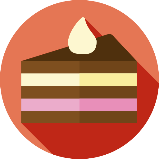 gâteau Flat Circular Flat Icône