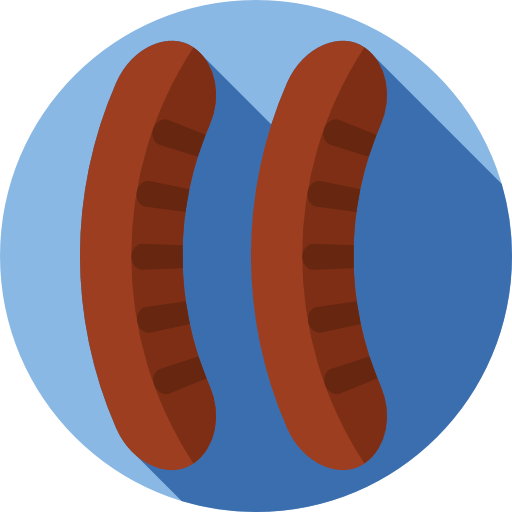 salsicce Flat Circular Flat icona
