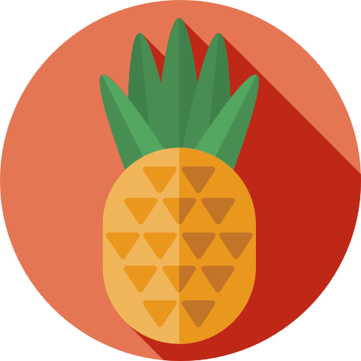 ananas Flat Circular Flat icona