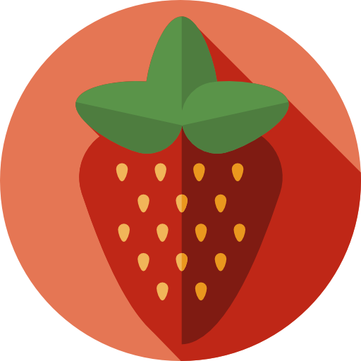 딸기 Flat Circular Flat icon