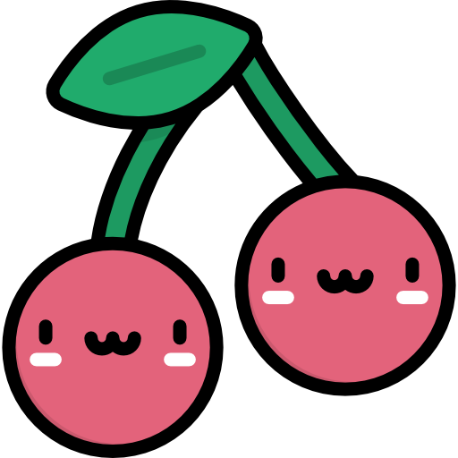 Cherry Kawaii Lineal color icon