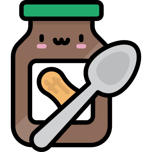 Peanut butter Kawaii Lineal color icon