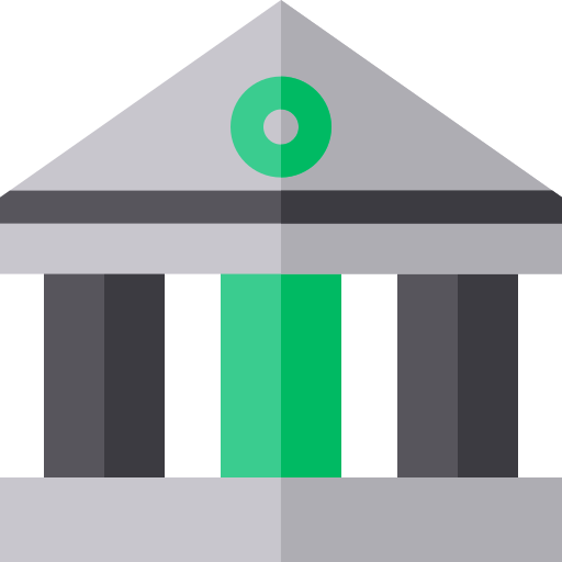 bank Basic Straight Flat icoon